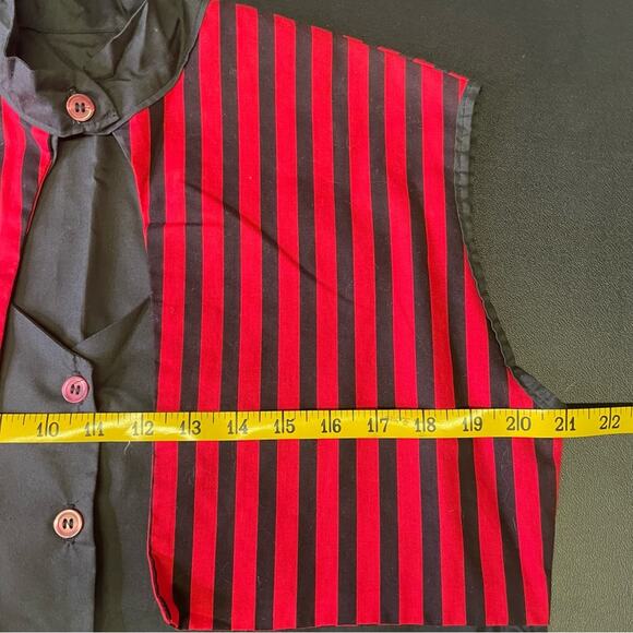 Red Black Vintage Western Crop Top Large Rodeo Cut Out Coastal Cowgirl Custom - Picture 5 of 7